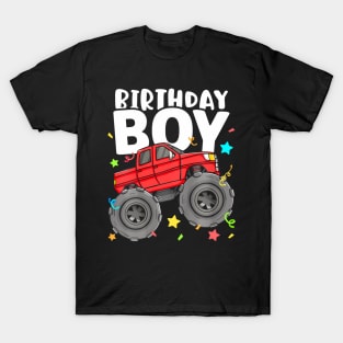 Kids Birthday Boy  Truck Birthday Theme Toddler Kids Girls T-Shirt